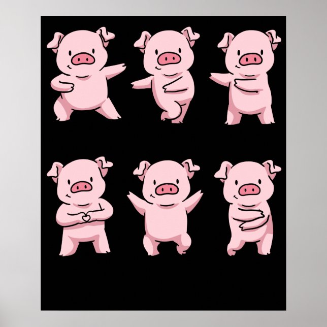 Pig Gifts For Pig Lovers Women Pig Poster (Front)