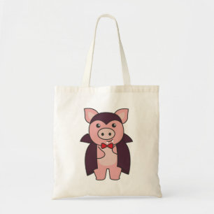 Pig Halloween Cute Devil Vampire Costume Tote Bag