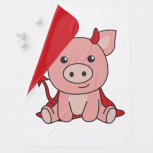 Pig Halloween Cute Devil Witch Costume Baby Blanke Blanket