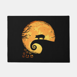 Pig Halloween Tee Funny Women Men Doormat