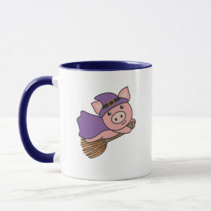 Pig Halloween Witch Kids Witches Costume Mug