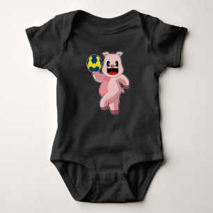 Pig Handball player Handball Baby Bodysuit
