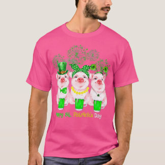 Pig Happy St Patricks Day Family Farmer Farming Lo T-Shirt