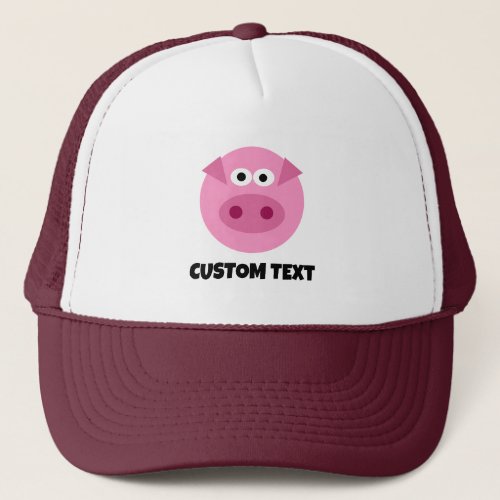 Pig head farm animal trucker hat
