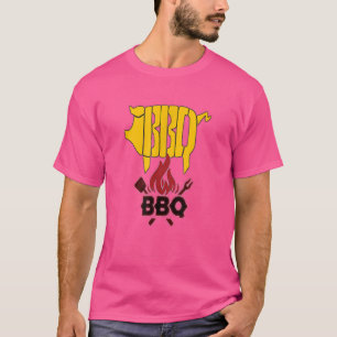 Pig hog swine porker bbq summer picnic party fire  T-Shirt