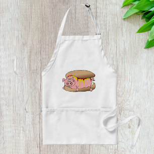 Pig Hot Dog Adult Apron