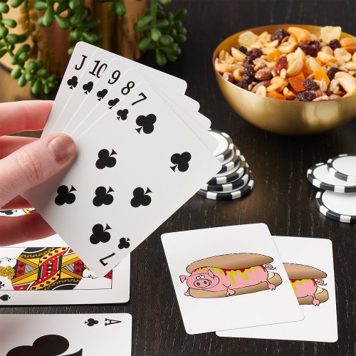 Pig Hot Dog Playing Cards