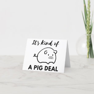 Pig Humor: It's a BIG (Pig) Deal  Letterpress Thank You Card