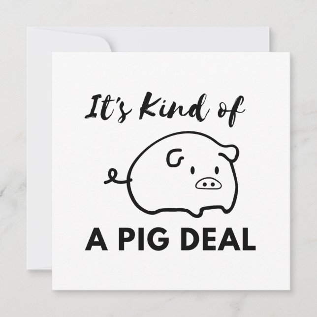 Pig Humor: It's a BIG (Pig) Deal  Thank You Card (Front)