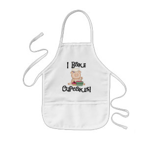 Pig I Bake Cupcakes Tshirts and Gifts Kids' Apron