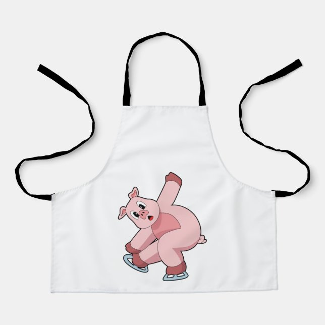 Pig Ice skating Ice skates Apron (Front)