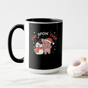 Pig I'm Snow Cute Snowman Snow Pun Mug