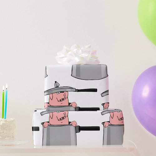 Pig In A Pot Wrapping Paper