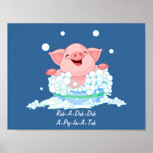 Pig In A Tub Poster
