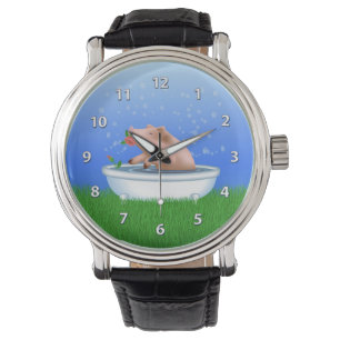 Pig in Bath Watch