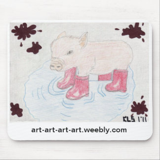 Pig In Boots Mousepad