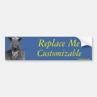 Pig in business Suit Customizable Bumpersticker Bumper Sticker