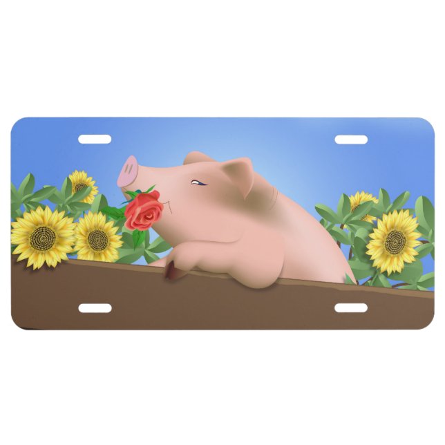 Pig in Pan License Plate (Front)