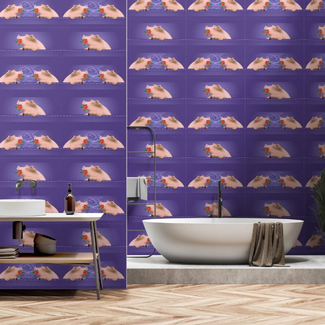 Pig in Pocket Wallpaper (Bathroom)