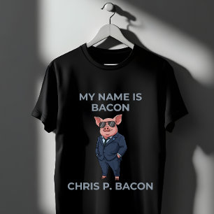  Pig in Suit Sunglasses Funny Pun  T-Shirt