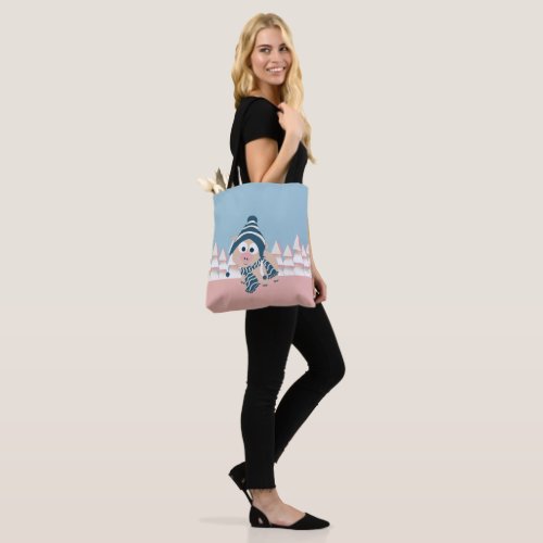 Pig in Winter Tote Bag