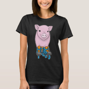 Pig Inline skating Roller skates T-Shirt