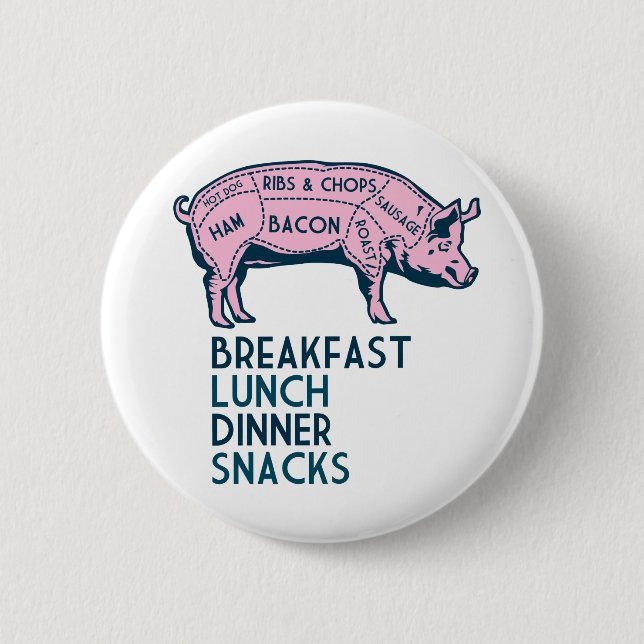 Pig, It's All Good! Pinback Button (Front)