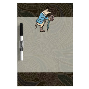 Pig Jacket Piggy Cute Formal Antique Dry-Erase Board
