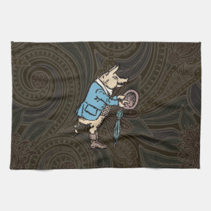 Pig Jacket Piggy Cute Formal Antique Kitchen Towel