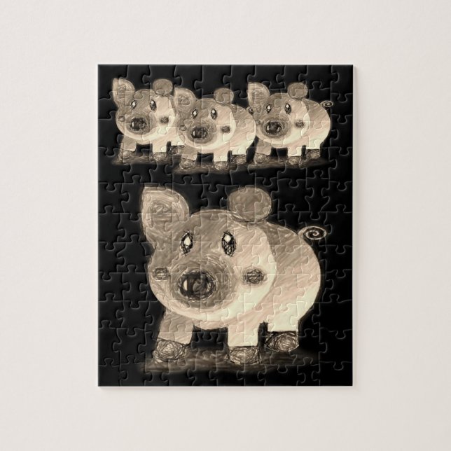 Pig Jigsaw Puzzle (Vertical)