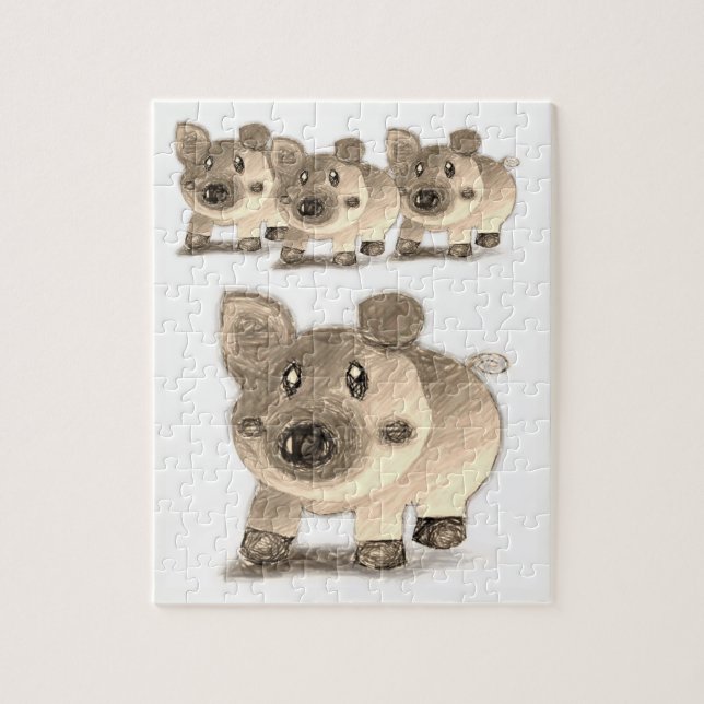 Pig Jigsaw Puzzle (Vertical)