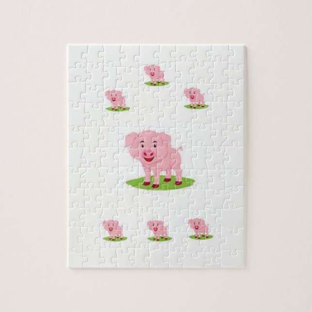 Pig Jigsaw Puzzle (Vertical)