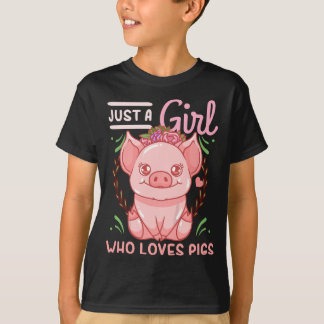 Pig Just A Girl Who Loves Pigs T-Shirt