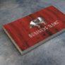 Pig Livestock Farming Butcher Shop Red Barn Wood Business Card