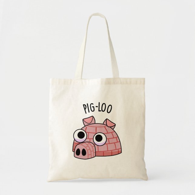 Pig-loo Funny Igloo Pun  Tote Bag (Front)