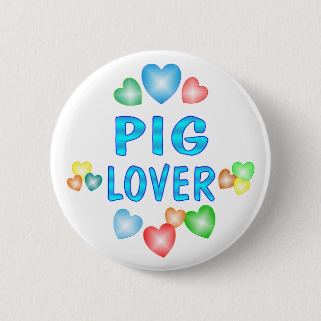 PIG LOVER PINBACK BUTTON (Front)