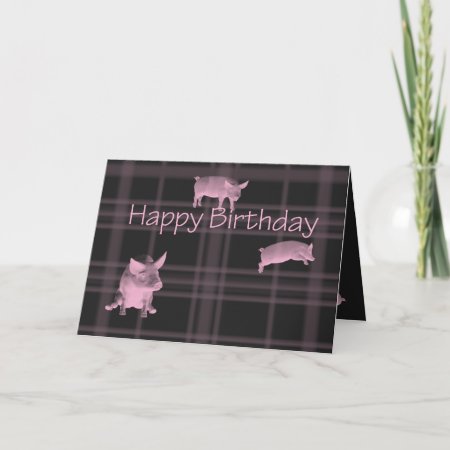 Pig Lovers Birthday Card