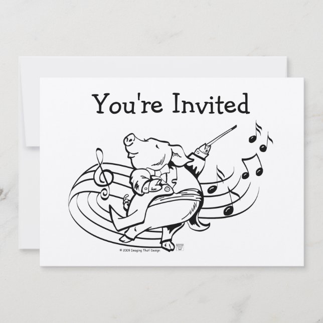 Pig Maestro, You're Invited Card (Front)