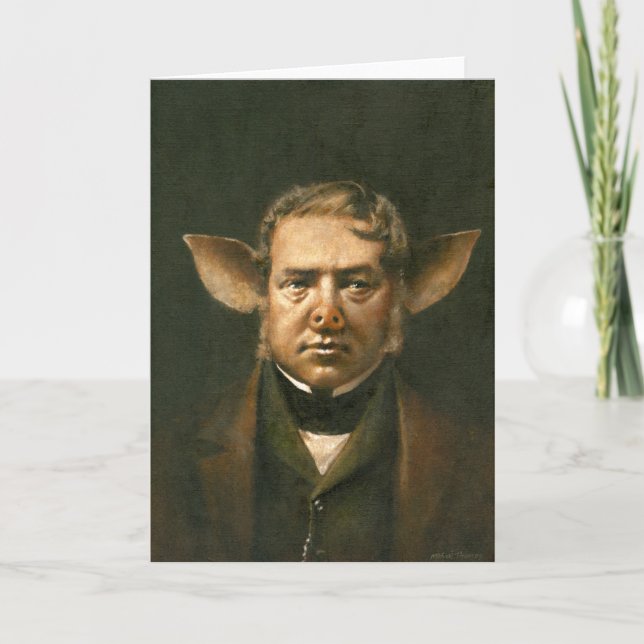 Pig Man Greetings Card (Front)