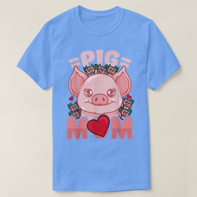 Pig Mom Mama Farmer  T-Shirt (Design Front)