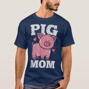 Pig Mom Mama Heart Cute T-Shirt