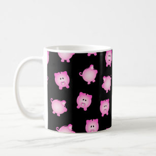 Pig Money Box Patterned Coffee Mug