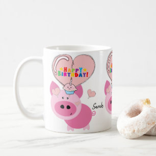 Pig Mug Happy Birthday Mug