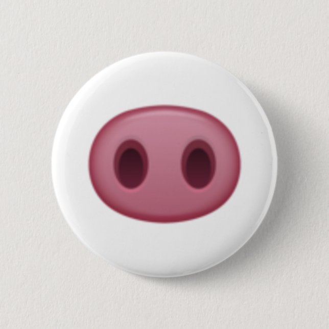 Pig Nose - Emoji Pinback Button (Front)