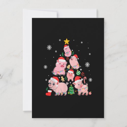 Pig Ornament Decoration Christmas Tree Merry Pigma Invitation