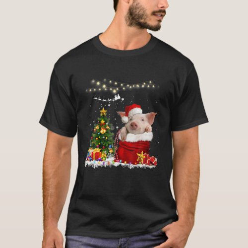 Pig Ornament Decoration Christmas Tree Merry Pigma T_Shirt