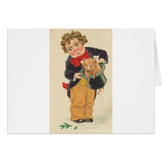 pig out of hat cards (Front Horizontal)