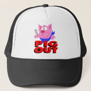 pig out trucker hat