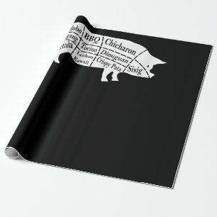Pig Parts Food BBQ Pinoy Adobo Lovers Gift Wrapping Paper