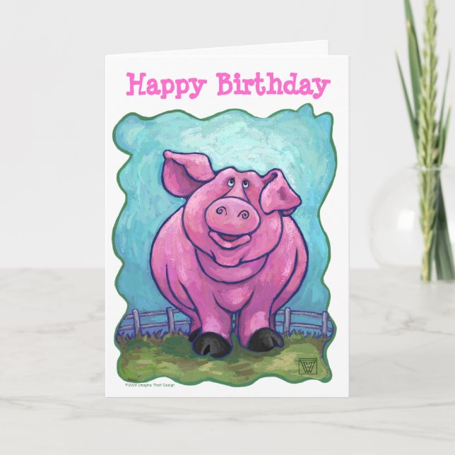 Pig Party Center Card (Front)